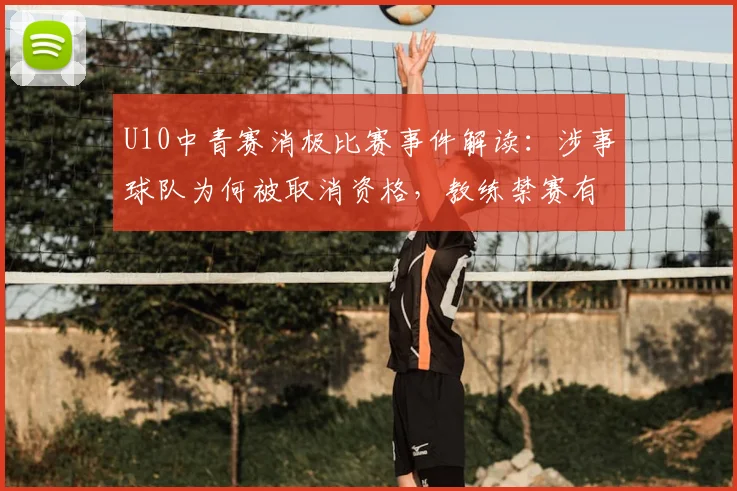 U10中青赛消极比赛事件解读:涉事球队为何被取消资格,教练禁赛有何警示?